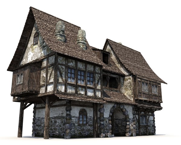 3d 3 medieval houses