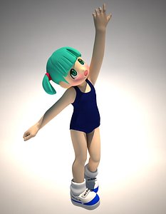 anime girl 3d model
