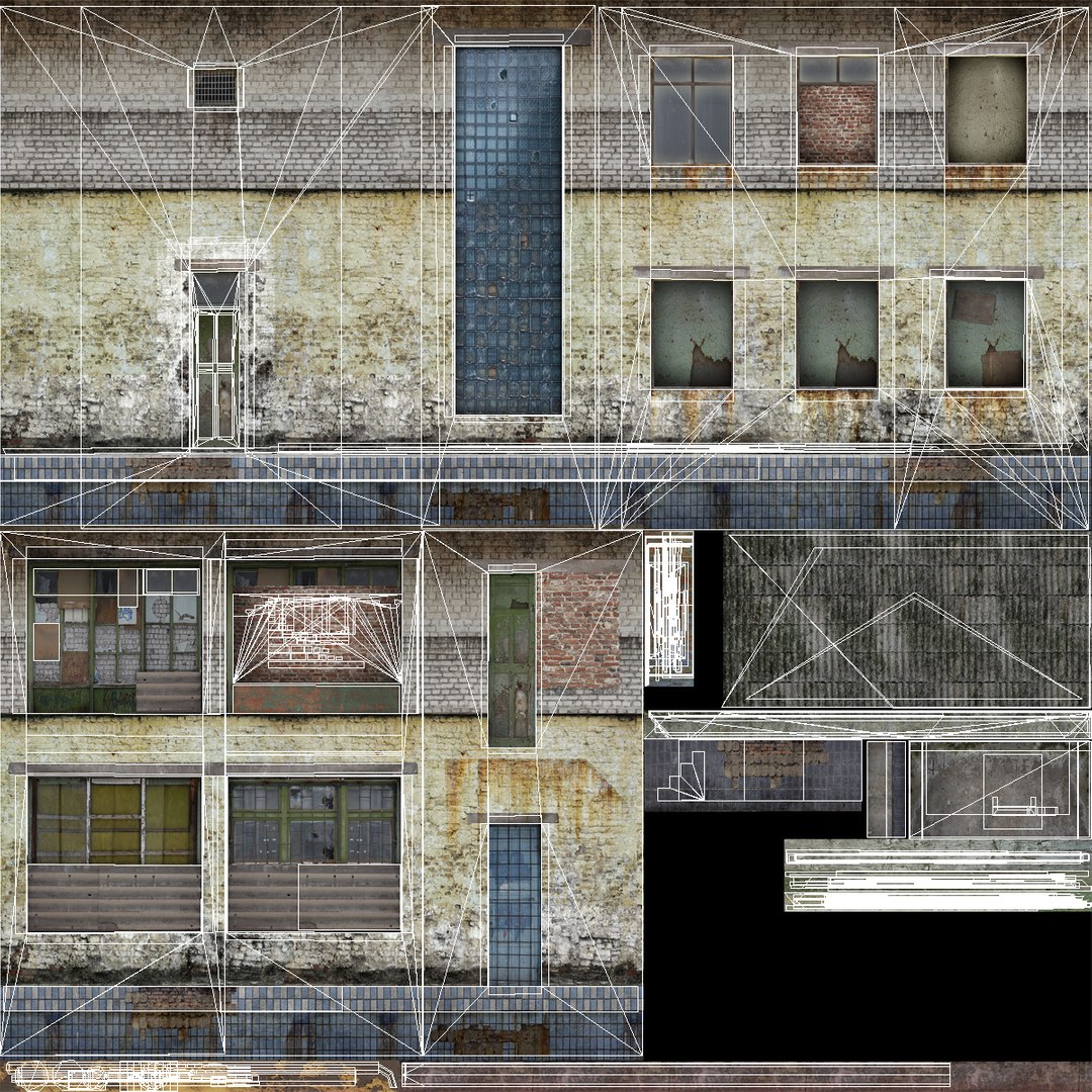 abandoned house 3d obj