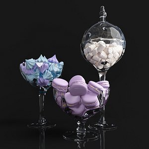 Glass kitchen jar with contents 3D model