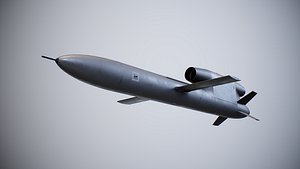 FP-5 Flamingo Ukrainian long-range cruise missile Low-poly 3D model