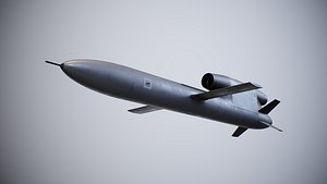 FP-5 Flamingo Ukrainian long-range cruise missile Low-poly 3D model