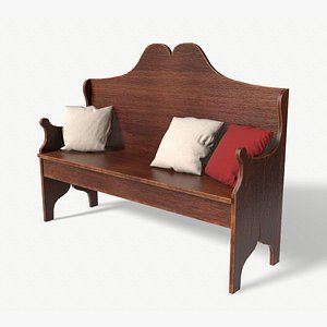 furniture cranberry peony bench 3D