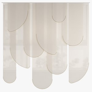 3D model Leaves blank panel curtains by Studio MTX
