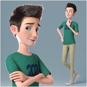 Cartoon Man Rigged