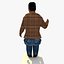 Low Poly African Man Um pacote