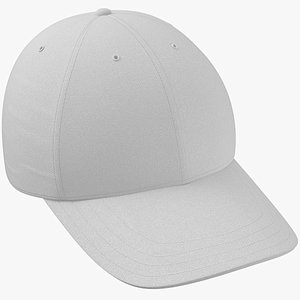 3D White Baseball Cap