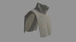 3D Scarf High Neck Collar
