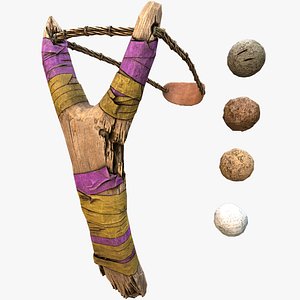 Medieval Wooden Slingshot Fair Weapon