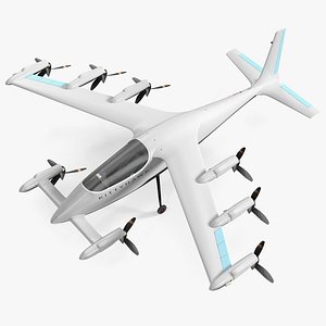 Flying Taxi Kittyhawk White Rigged