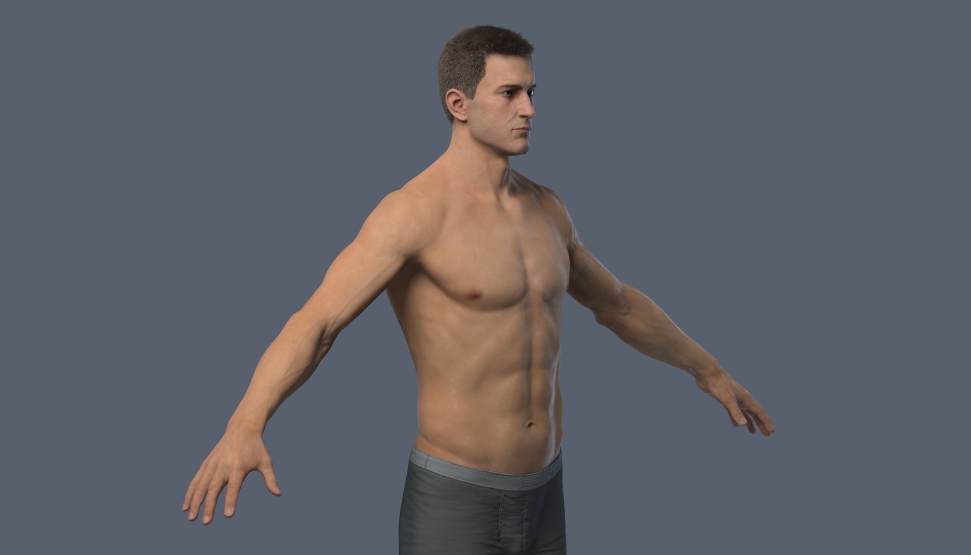 Male Character Realistic Hair 3D Model - TurboSquid 1397532