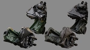 Crushed Trash Can 07 model