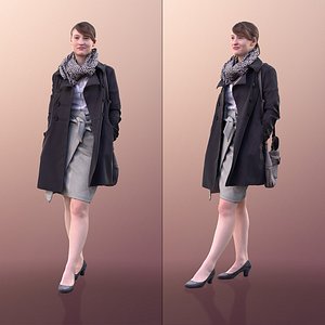 3D 10761 Svenja - Woman Walking In Elegant Fall Outfit With Bag model