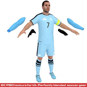 3D soccer player