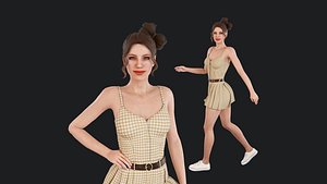 Ladies wearing camisole skirts