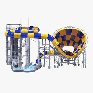 3D abyss funnel water slide model