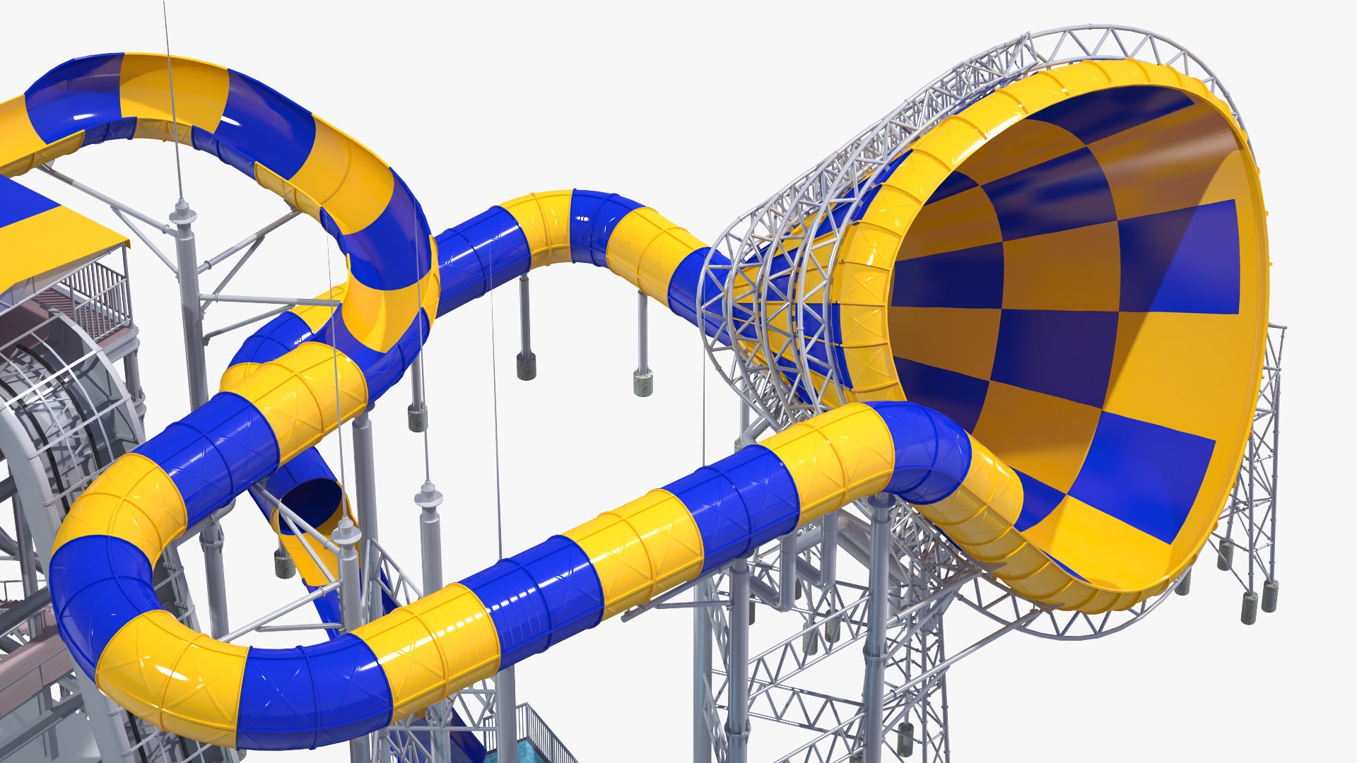 3D abyss funnel water slide model - TurboSquid 1505558