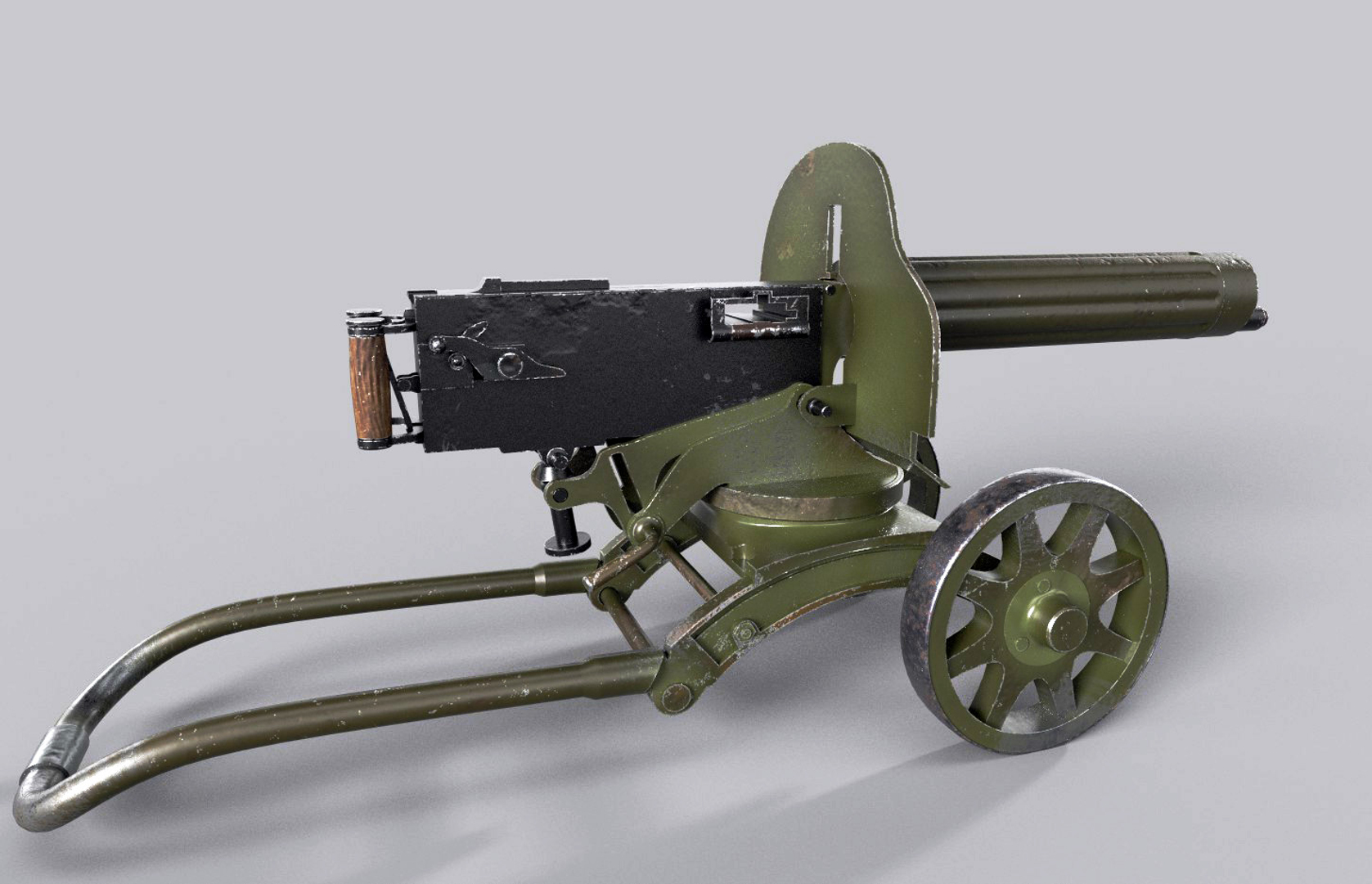 Maxim Machine Gun 3d Turbosquid 1676958