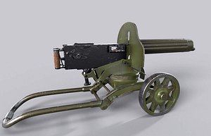 maxim machine gun 3D