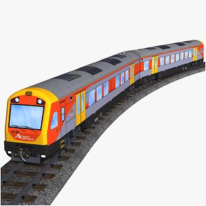 nsw hunter railcar - sydney trains j-set - nsw trainlink - diesel-electric passenger train 3D model