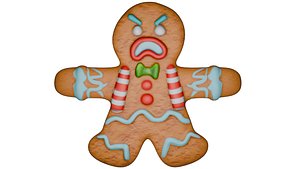 Gingerbread Low-poly 3D model