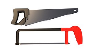 Hand saw 3D model
