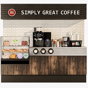 Coffee house with desserts 3D model