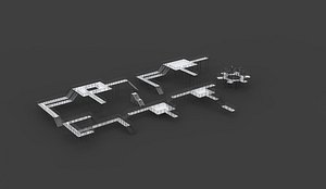 industrial platform set 3D model