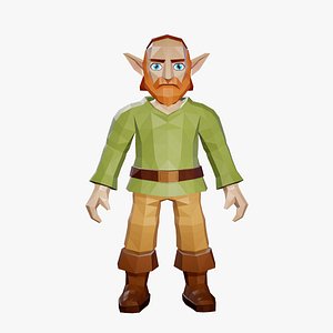 Elf dad low poly