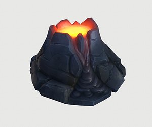 Small Cartoon Volcano
