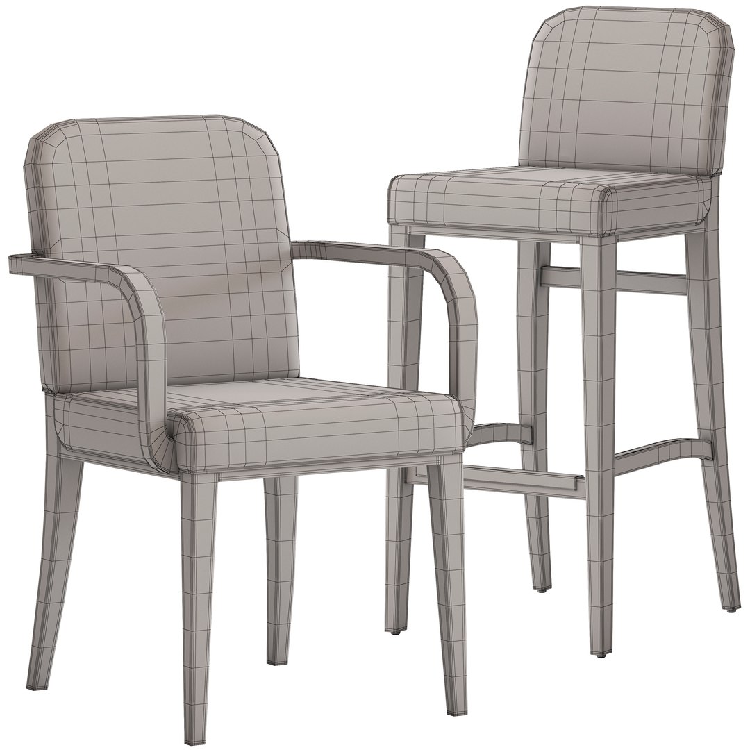 Montbel Opera Chair And Stool 3D Model - TurboSquid 2182171