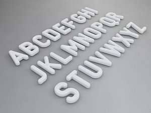 3d round font