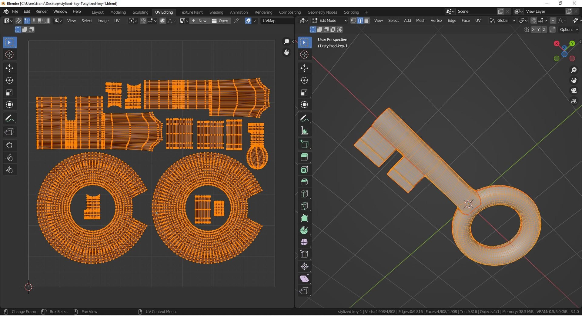 Stylized Key 1 3D - TurboSquid 1917881