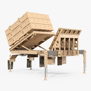 Military Multi Mission Launcher Platform Deployed 3D model