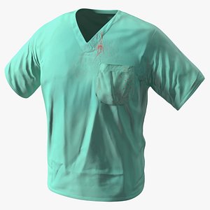 Surgeon Dress Pants and Shirt Scrub Blood Stained 3D