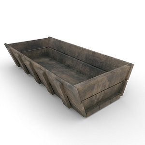 3D model trough old - pbr