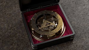 Nautical Antique Brass Sundial Compass