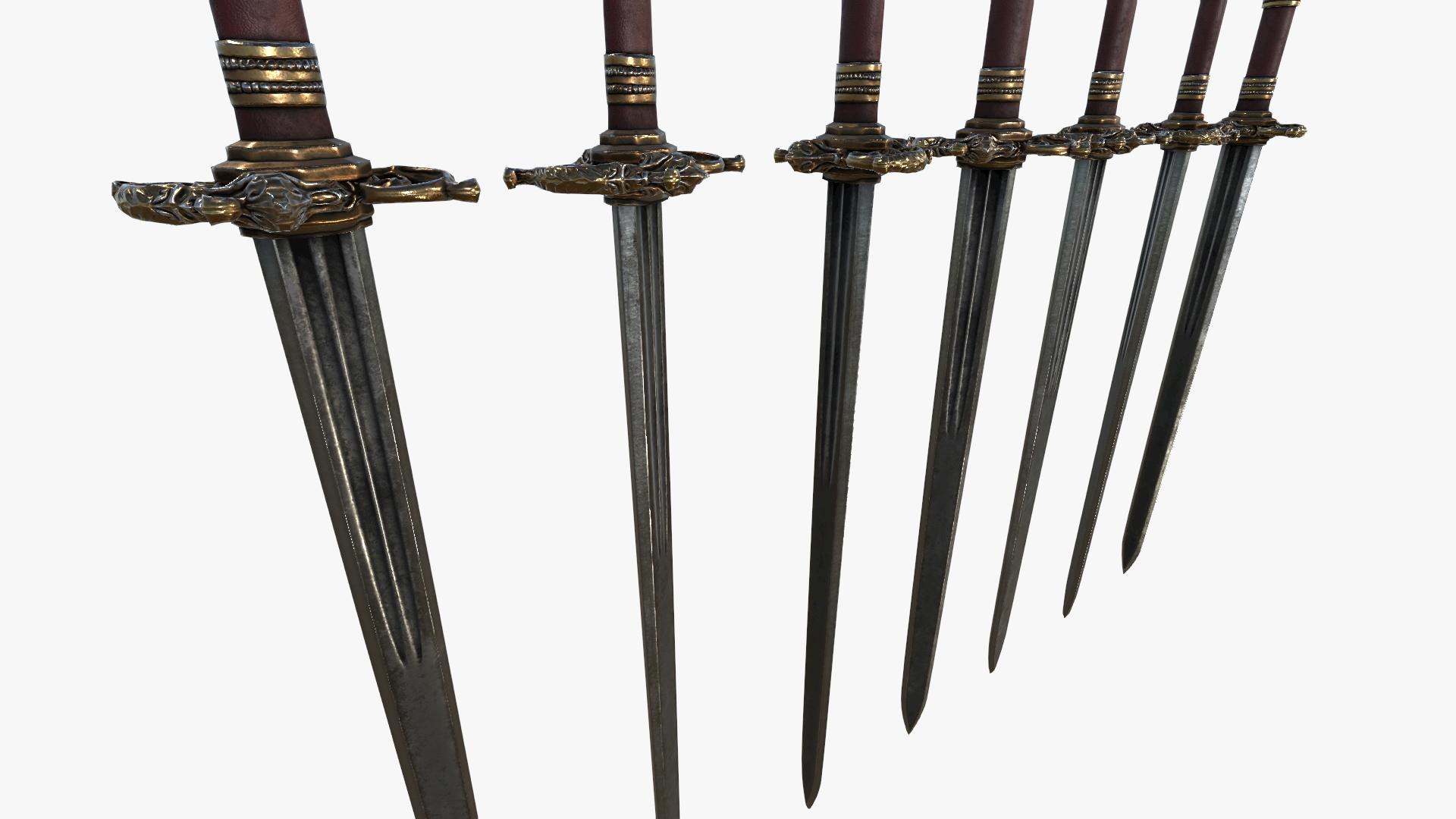 Fantasy Sword RPG Katzbalger Arming Sword Dagesse Cinquedea Sword Knife