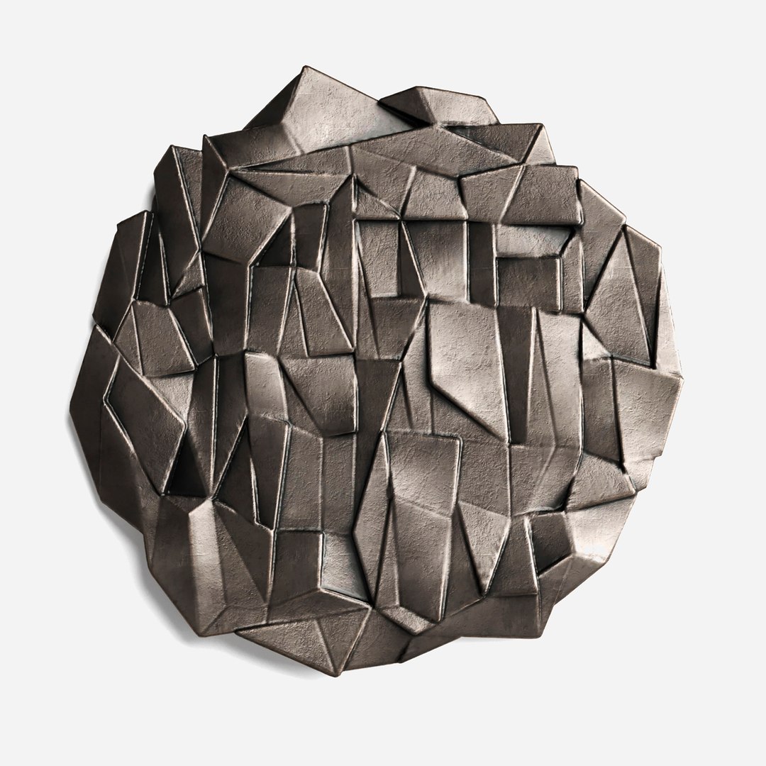 3D Metal origami wall panel - TurboSquid 2098237