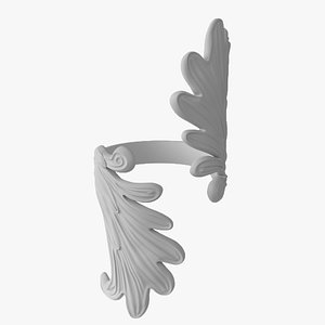 Ring with wings 3D