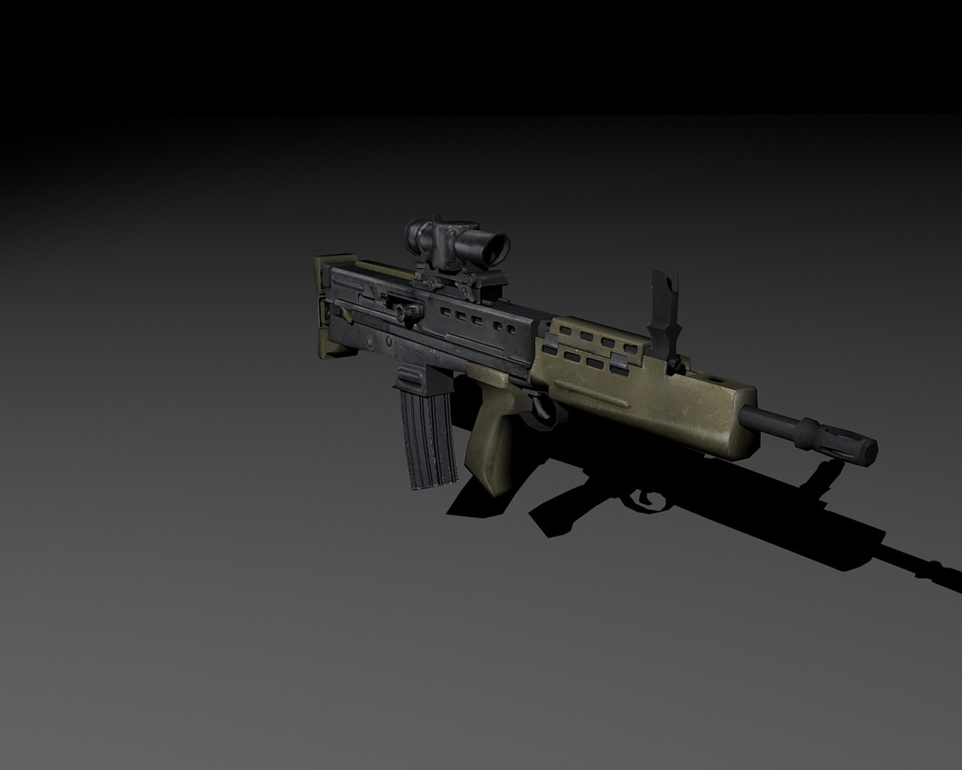 3d Model Sa80 Assault Rifle