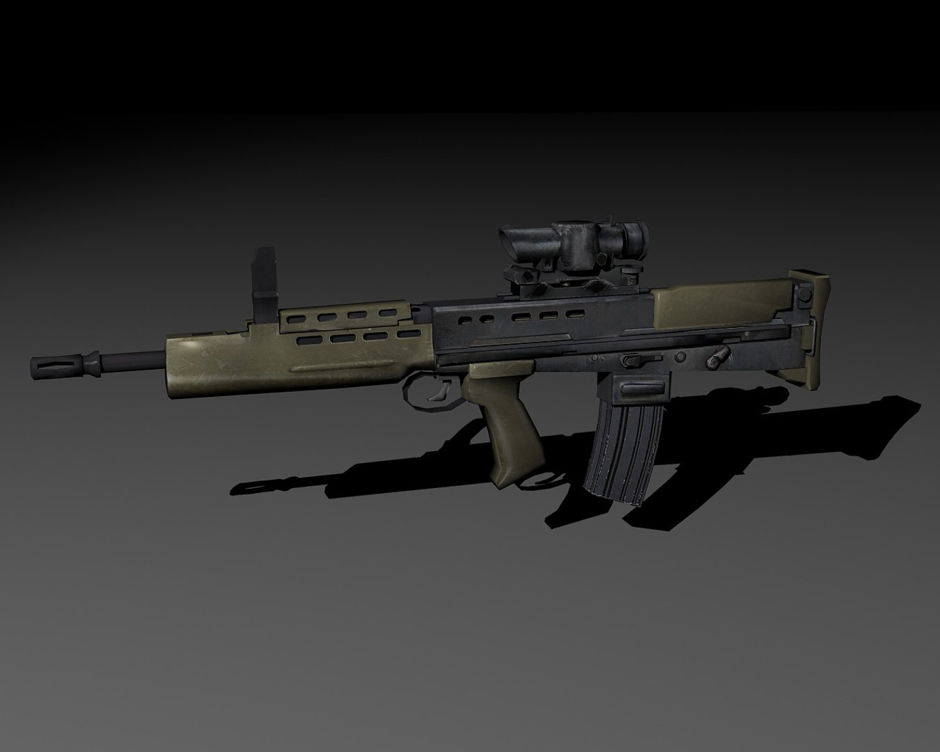 3d Model Sa80 Assault Rifle