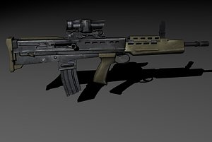 3d model sa80 assault rifle