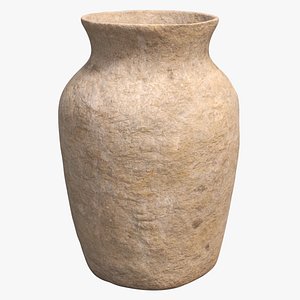 3D Beige Clay Vase