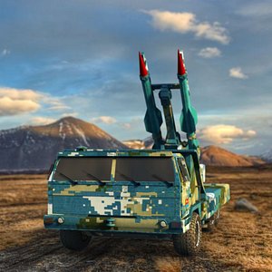 Red flag 12 anti-aircraft missile  red flag missiles 3D model