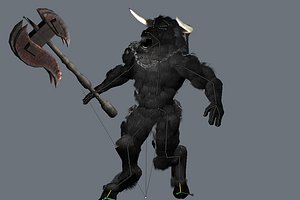 3d minotaur clean image