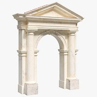 Classic Tuscan Entrance with Pediment