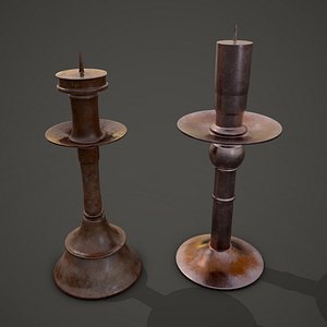 medieval candle holder 3D model
