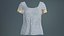 Decorated Open Neck Flower Top Shirt Remastered