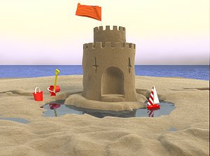 3d castle bucket
